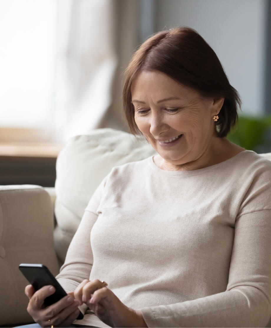 A woman talking with a doctor through FaceTime.